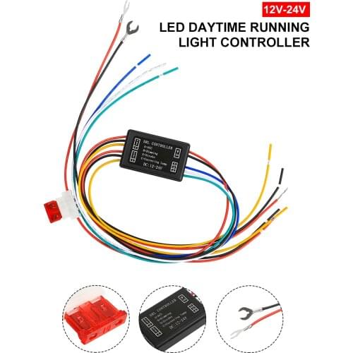 Universal 12-24V DRL Strobe Controller Flasher Module Daytime Running Light Controller Dimming Turn Signal Control Module