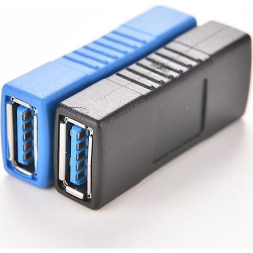 USB 3.0 Type A Female to A Female Connector Adapter USB3.0 AF to AF Coupler F/F Gender Changer Extender Converter for Laptop 1PC