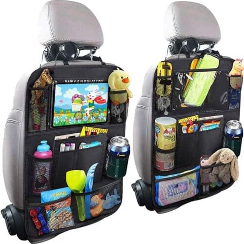 Waterproof Vehicle Storage Sundries Bag Car Seat Back Protector Cover for Children Baby Kick Mat Protect Bag T3LA