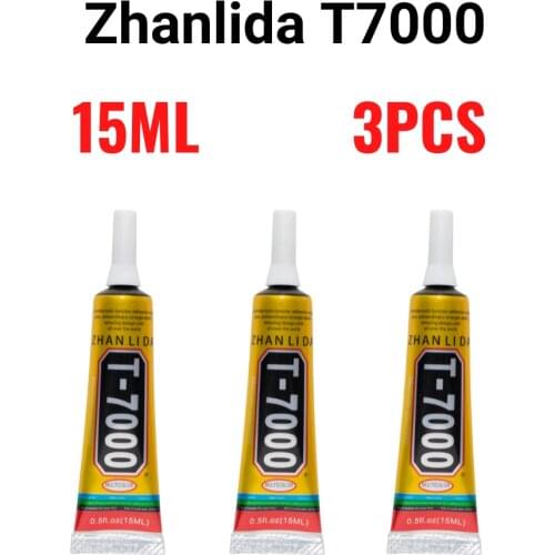 Zhanlida T7000 15ML 3PCs Pack Black Contact Adhesive LCD Display Frame Mobile Phone Screen Bonding Glass Repair Glue