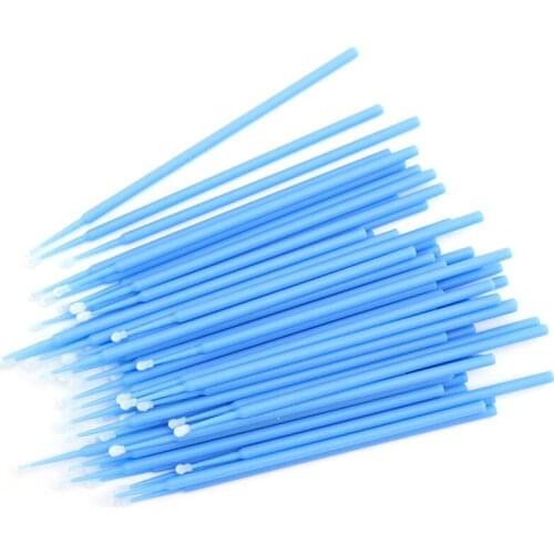 100pcs/pack Durable Micro Disposable Eyelash Extension Makeup Brushes Individual Applicators Mascara Removing Tools Cotton Swabs