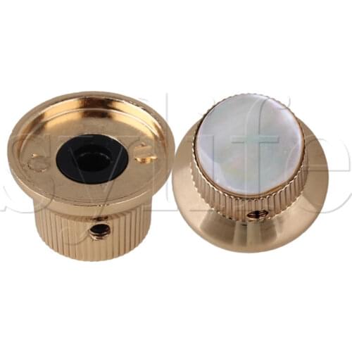 New 3PCS Gold Zinc Alloy Shell Pearl Top top hat metal Knobs for ETC guitar