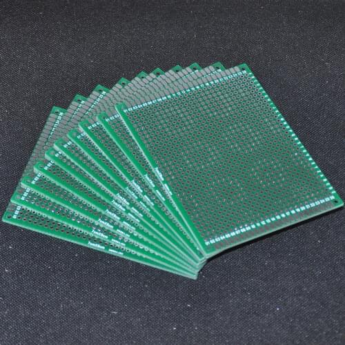 5PCS Prototype Solderless PCB Board Protoboard Tinned Universal Breadboard Prototyping FR4 PCB Double-Sided 7X9cm 70x90mm FR4
