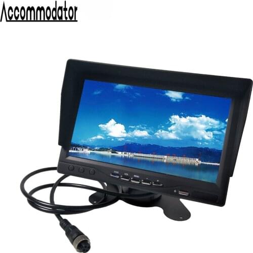 7 Inch LCD Car Dashboard Color Monitor for Rearview Vehicle Backup Parking Cameras