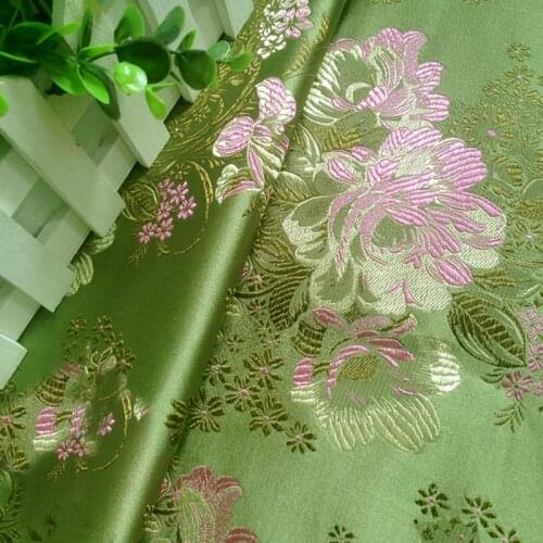 75x100cm New fashion green MUDAN fabric african satin fabric for patchwork,wedding dress,upholstery sofa scrapbooking