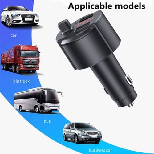 USB Car Charger With Bluetooth Mp3 Player FM Transmitter Hands-free Call Dual Ports New Multifunction For Android Type C