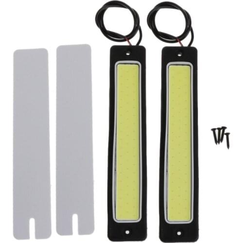 2 Pcs DC 12V Car LED COB DRL Daytime Running Light Flexible Reversing Fog Lamp