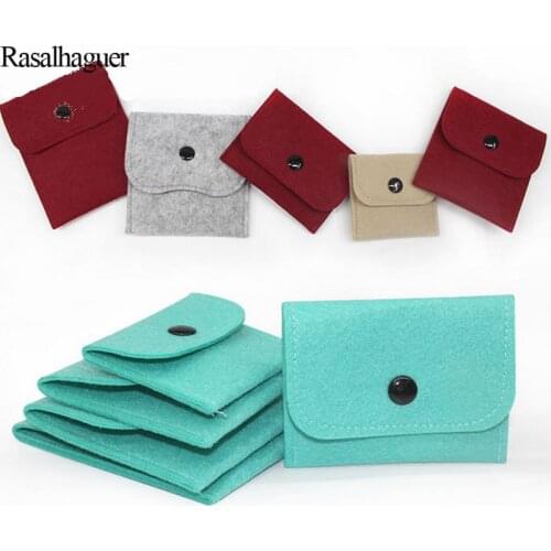 4 Colors 5 Sizes Velvet Jewellery Bag Earrings Pendants Watches Bracelets Storage Bag for Travel Gift Jewelry Packaging Bag