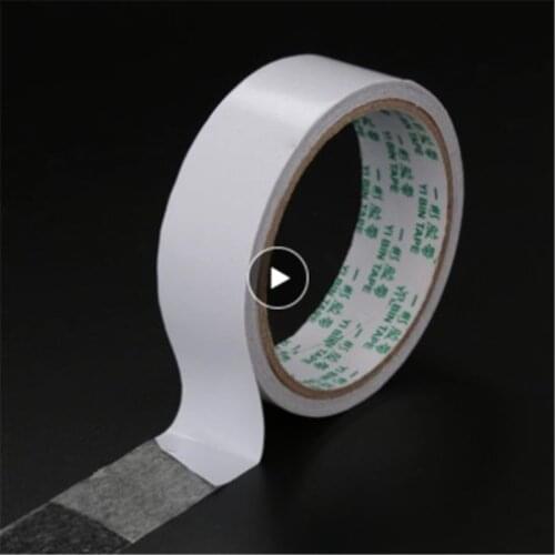 White Double-sided Adhesive Paper Strong Ultra-thin High-viscosity Cotton Double-sided Adhesive Office Supplies Covering Tape