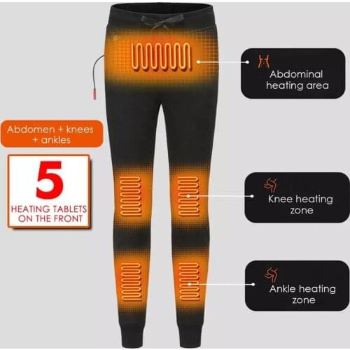 Self Heated Trousers Women Men Winter Outdoor USB Charging Electric Warmed Pants Hiking Camping Washable Comfortable Leg Pants