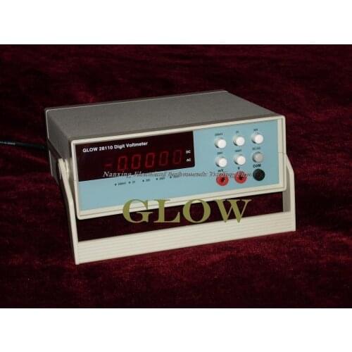 Fast arrival GLOW28110 Digit 4 1/2 AC and DC true RMS digital voltmeter 200mV(0.2V) 2V 20V 200V 1000V