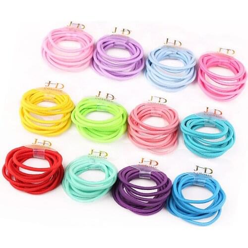 2018 Direct Selling Elsa Kids 10 Rubber Bands / 1 Card Simple Candy girl Headband Hair Ring Headwear Accessories For Elastic