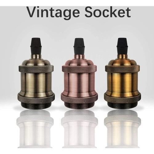 Vintage Edison Lamp Holder E27 Screw Bulb base 110V 220V Aluminum Light Socket Industrial Retro Fittings lamp holder Fixture
