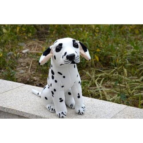 Simulation spotted dog about 45cm squatting Dalmatian plush toy, birthday gift 0172