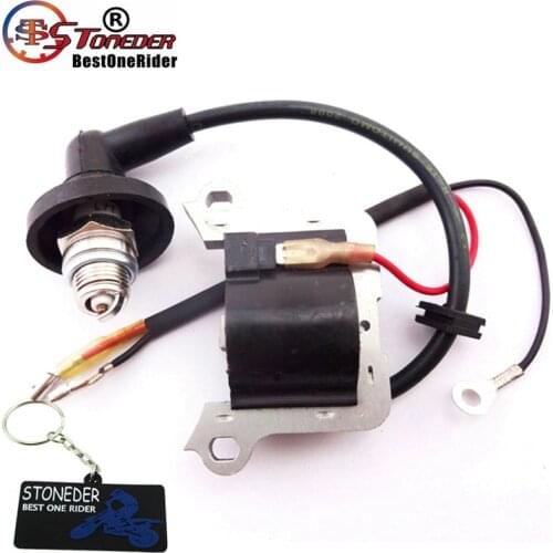 STONEDER Ignition Coil Spark Plug L7T For 43cc 49cc 2 Stroke Engine Parts Chinese Kids Minimoto Mini Pocket Bike Scooter Moped