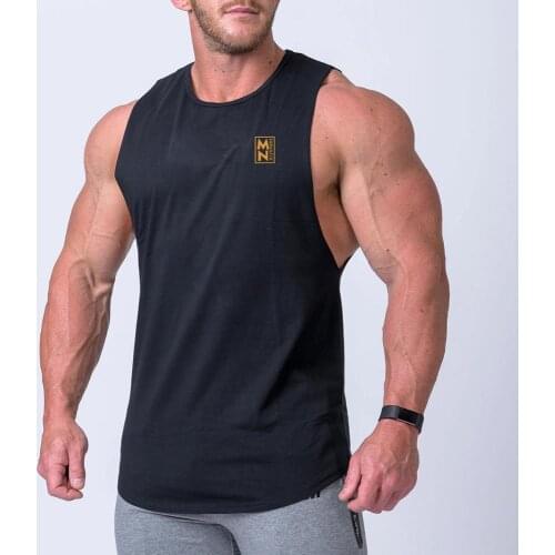 Mens Fitness Tank Tops Gyms Bodybuilding Workout Cotton Sleeveless Vest Clothing Male Casual Breathable Fashion Sling Undershirt