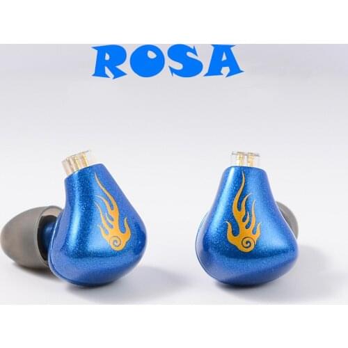 FENGRU Rosa 10mm Beryllium Crystal Composite Film In ear Metal Earphone HiFi IEM earbuds With 2Pin 0.78mm 5N OFC cable