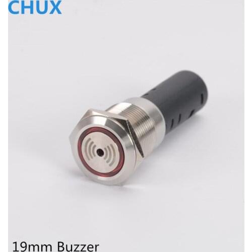 Metal Buzzer Screw Terminal Interrupted 19mm Flash Stainless Steel High Decibel LED waterproof Light Alarm 12V 24V 220v