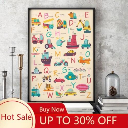 Wall Art Canvas Painting poster Toy Letter Nordic Posters and Prints Alphabet Wall Picture For Baby Room Decor
