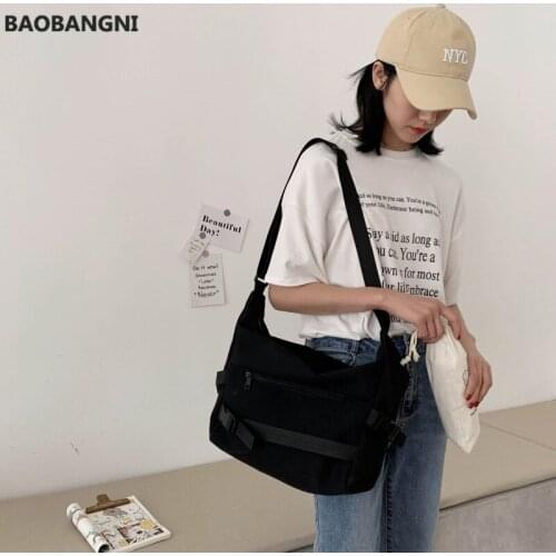 New Women Canvas Messenger Bag Long Strap Cross Body Bags Eco Folding Cloth Handbag Large Capacity Zipper Purse For Ladies