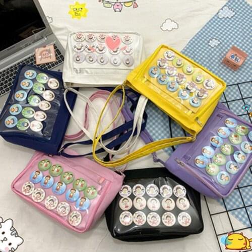 2021 new Japanese Sweet Lolita Transparent Small Fresh Harajuku Canvas Handbag Shoulder canvas Bag JK Itabag Cosplay