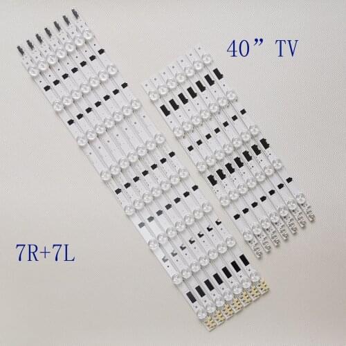 New 5set=70pcs LED strip Compatible for samsung UE40F6400AK D2GE-400SCA-R3 D2GE-400SCB-R3 2013SVS40F L 8 R 5 BN96-25520A 25521A