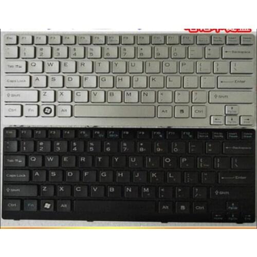 90% New For Sony VGN-CR Series US Laptop Keyboard Black With Frame USED