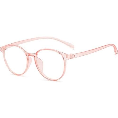 Anti-Blue Glasses Tr90 Oval Retro Myopic Frame Men Women Transparent Web Celebrity New Style 2020