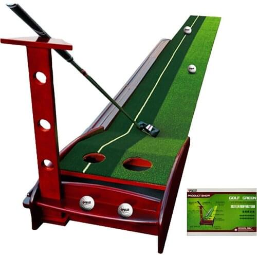 PGM Golf Putting Trainer Solid Wood Putter Exercise Practice Putting Equipment With Automatic Ball Return System 3m/3.5m