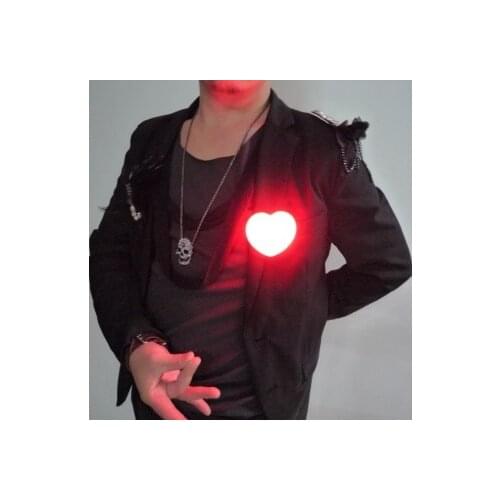 Heart Light (Red/Blue Color) ,Magic Tricks, Stage,Close Up,Illusion,Gimmick,lovely,Comedy