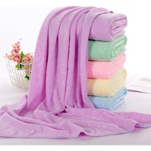 70*140CM Household Microfiber Embossed Pattern Bath Towel Soft Absorbent And Non-linting Beauty Salon Customization
