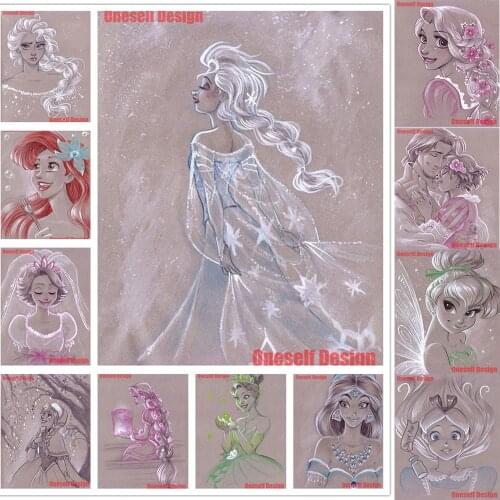 Popular diy diamond embroidery full set princess diy diamond mosaic sale princess diamond painting full set rhinestone pictures