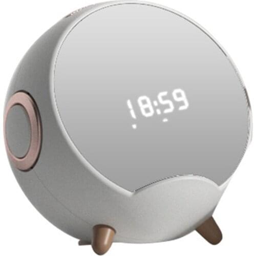 Portable Speaker Alarm Clock Speaker Smart Wireless Charging Bluetooth Speaker Support Memory Card U Disk