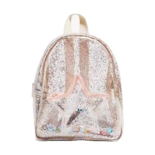 Transparent backpack jelly bag laser glitter childrens backpack elementary school school bag plastic bag