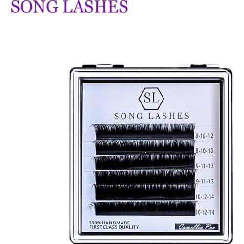 SONG LASHES False Eyelash Extensions 0.07 6 lines per tray, three different mixed Camellia Lashes 3D-9D eyelash extension