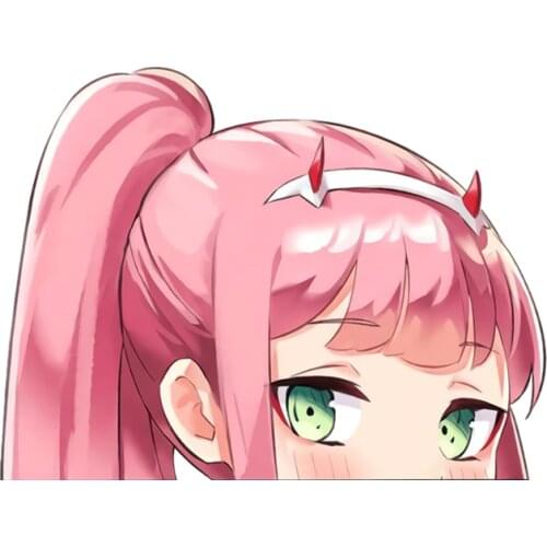 RuleMylife Peeking Peeker ZERO TWO PEEK, darling in the franx car stickers decal anime cute car accessories decoration pegatinas para coche