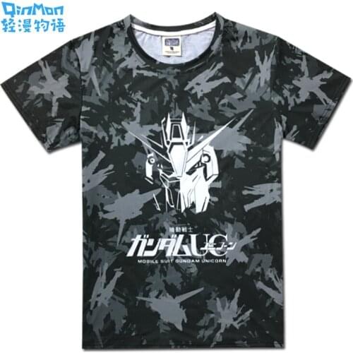 Top AnimeTees COSPLAY MOBILE SUIT GUNDAM Casual Fashion Short Sleeve Men&Women Summer full color T-shirt