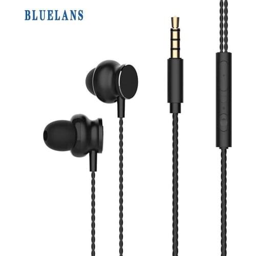 Universal Heavy Bass Wired In-ear Earphone Noise Reduction Earbuds with Mic For Huawei Xiaomi Redmi Samsung Phone Headphones