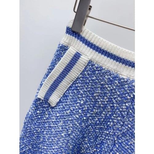 Fall/Winter 2021 New Color Matching Short Casual Pants Women Knitted Shorts