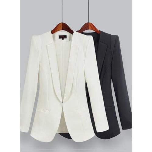Womens business suits jackets short slim long-sleeve blazer female suit office suits work clothing plus size