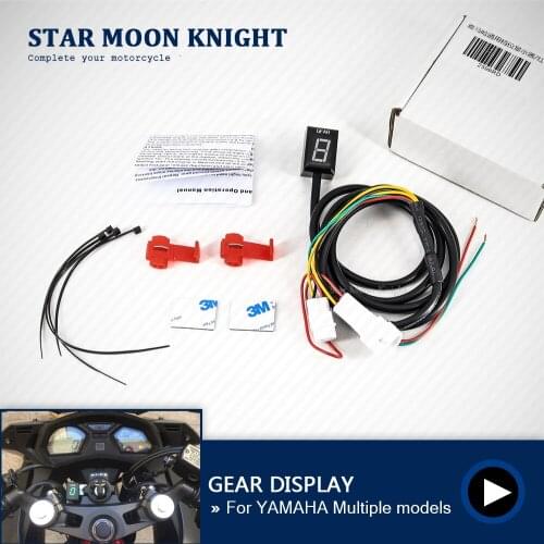 1-6 Lever Speed Waterproof Motorcycle Gear Indicator LED Display ECU Plug & Play For Yamaha YZF-R1 R6 XJR400 MT01 MT03 Xt660