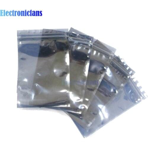 10Pcs 8 x12cm Plastic Zip Lock Shielding Anti Static Bags Holders Packagings