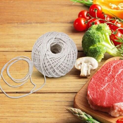 75m Hot Cooking Tools Butchers Cotton Twine Meat Prep Trussing Turkey Barbecue Strings Meat Sausage Tie Rope Cord Drop Ship