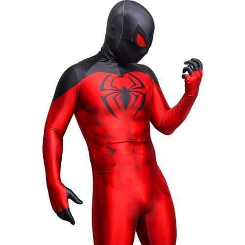 Scarlet Cosplay Costume Zentai Suits Halloween Costume Lycra Scarlet Suit Spandex Superhero Bodysuit Jumpsuit for Adult/kids