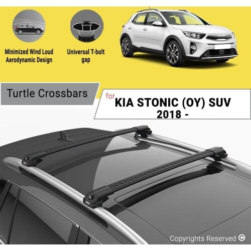 BARS FOR KIA STONIC (OY) SUV 2018 ON ALUMINUM ALLOY SIDEBARS CAR ROOF RACK LUGGAGE CARRIER CROSSBAR