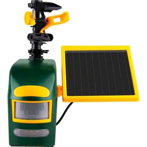 Free Shipping Aosion solar motion-activated sprinkler animal repeller with strong led flash to repel birds,cats,dogs,foxes,deers
