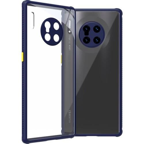 For Huawei Mate 30 Pro Case Phone Anti Collision Wheels Soft Edge Shell Hard Clear Back Cover For Huawei Mate 30Pro on 6.53