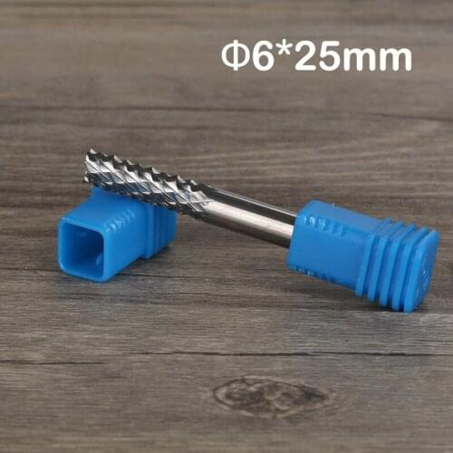 2pc 6*25mm Tungsten Steel Carbide End Mill Engraving Corn Teeth Bits CNC PCB Board Rotary Burrs Milling Cutter Drill Bit