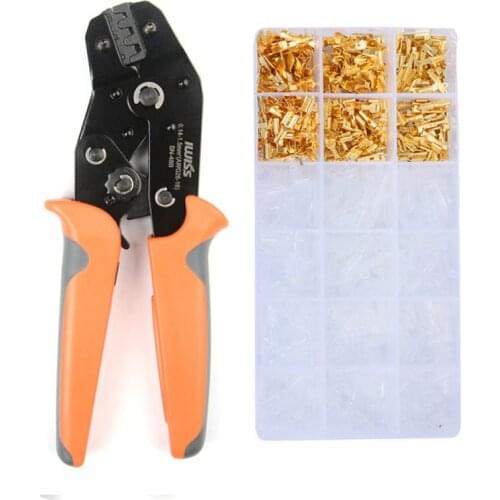 IWS-SN-48B 270PCS/300PCS plug spring terminals 0.5-1.5mm² crimping pliers jaw with 2.8 4.8 6.3 terminals sets IWISS tools