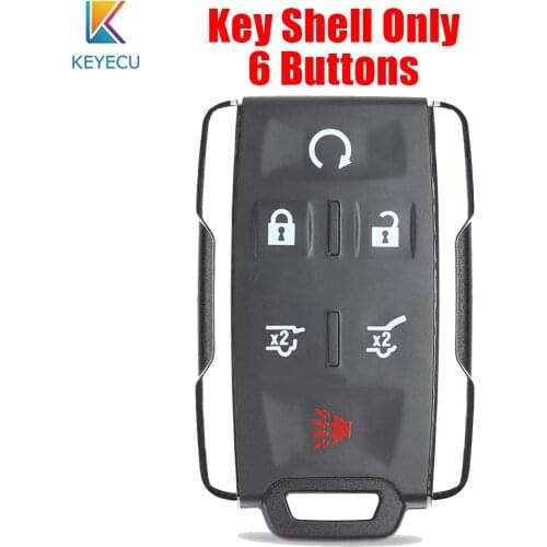 KEYECU Remote Car Key Shell Case 6 Button for Chevrolet Tahoe Traverse Suburban GMC Yukon Cadillac Escalade 2007 2008 2009 2010
